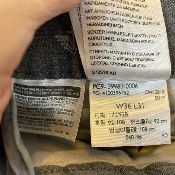 Dockers Men's Pants Size 36x31 Chino Flat Front Classic Casual Charcoal Gray - Picture 7 of 13